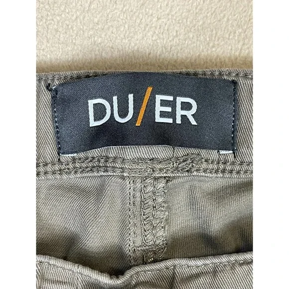 DU/ER Pants Adult 40/29 Khaki Slim Live Lite Joggers In Civilian Preppy‎ Mens